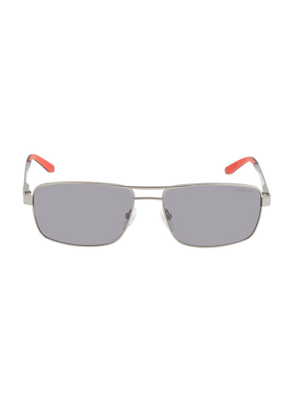 Carrera Polarized Full-Rim Rectangle Matte Ruthenium Sunglasses for Women, Grey Lens, CA8011/S R8158DY, 58/16/140