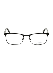 Guess Half-Rim Rectangle Matte Black Frames for Men, GU1981 002