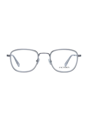 Zac Posen Full-Rim Square Gunmetal Eyewear for Men, Transparent Lens, ZRUD GM, 49/23/145