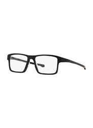Oakley Full-Rim Rectangle Black Frames for Men, OX8040 0154, 54/17/140