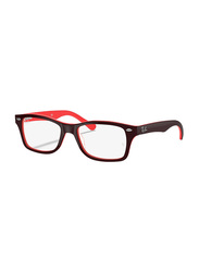 Ray-Ban Full-Rim Square Polished Brown On Transparent Rose Frame Unisex, 0RY1531 3840, 48/16/130