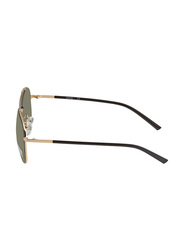 Kenneth Cole Full-Rim Pilot Gold Sunglasses for Men, Green Lens, KC2815 32N, 58/14/140