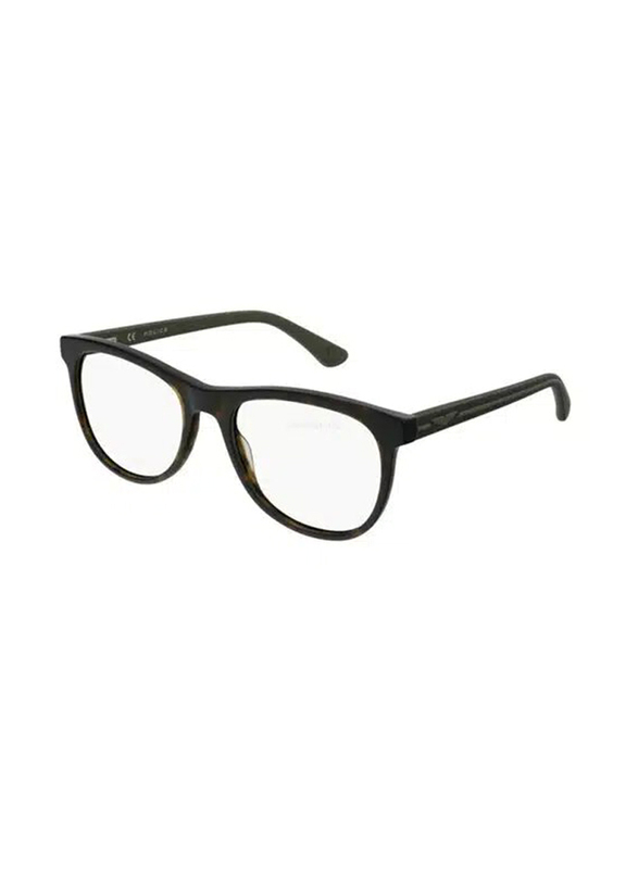 Police Full-Rim Cat Eye Black Eyeglass Frames Unisex, Transparent Lens, VK089 500722, 50/17/135