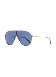 MCM Polarized Full-Rim Pilot Gold Sunglasses For Women, Blue Lens, MCM502S 423
