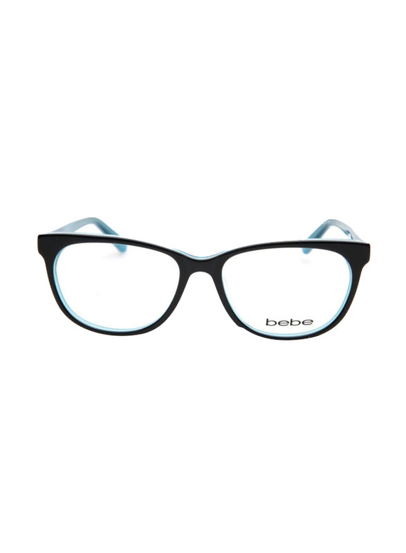 Bebe Full-Rim Square Teal Eyewear Frames Unisex, Mirrored Clear Lens, BB5108