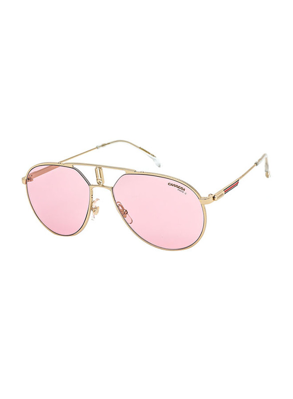 Carrera Full-Rim Round Gold/Pink Sunglasses for Men, Pink Photochromic Lens, CA1025/S 0EYR Q4, 59/17/145