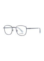 Zac Posen Full-Rim Square Gunmetal Eyewear for Men, Transparent Lens, ZRUD GM, 49/23/145