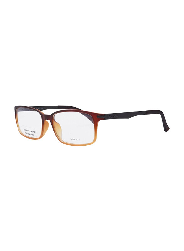 Police Full Rim Rectangular Brown Frames Unisex, V1975 54N66M