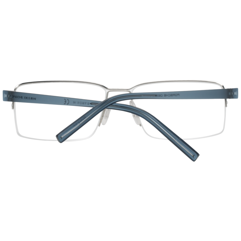 Porsche Design Half-Rim Brow Line Blue Eyeglass Frames for Men, Clear Lens, P8351 B 5615, 56/15/145