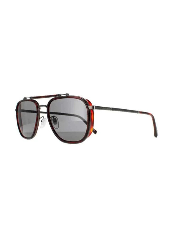 Chopard Full-Rim Pilot Havana Brown Sunglasses for Men, Smoke Lens, SCHF25 57777P, 57/19/145