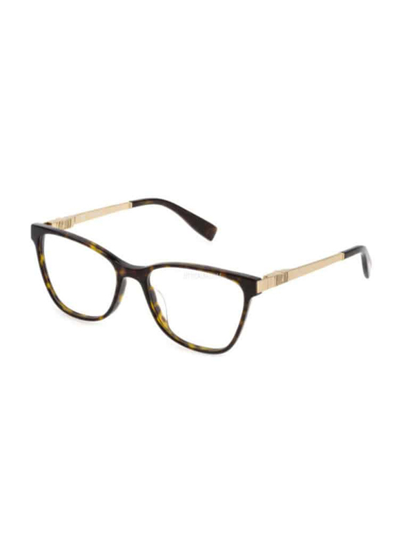 Trussardi Full-Rim Cat Eye Havana Eyewear for Women, Transparent Lens, VTR503 540722, 54/17/140