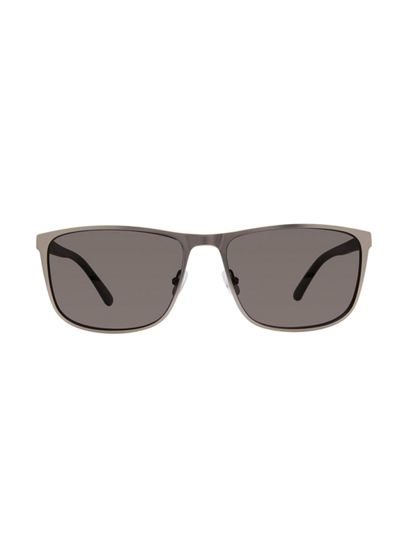 Chesterfield Polarized Full-Rim Rectangle Matte Ruthenium Sunglasses for Men, Grey Lens, CH10/S0R81M9, 61/17/150