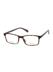 Guess Full-Rim Rectangle Havana Brown Eyeglass Frames for Men, GU1872 056 5317, 53/17/140