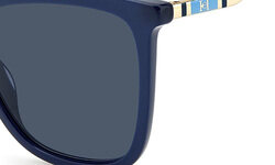 Carolina Herrera Full-Rim Rectangle Blue Sunglasses for Women, Blue Lens, CH0068/S PJP/KU, 57/18/145