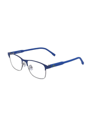 Lacoste Full-Rim Square Blue Eyeglasses Frame Unisex, Clear Lens, L3107 424, 49//16/135