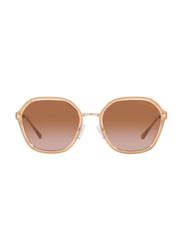 Michael Kors Polarized Full-Rim Hexagonal Gold Sunglasses For Women, Brown Lens, 0MK1114 101413