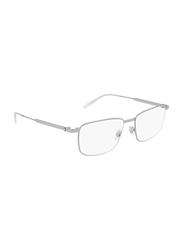 Mont Blanc Full-Rim Rectangular Grey Eyewear Frames For Men, Mirrored Clear Lens, MB0146O 006