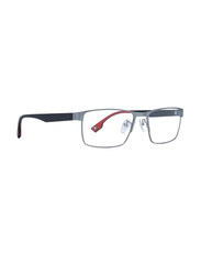 BMW Full-Rim Rectangle Red Motorsport Eyewear Frames For Men, Mirrored Clear Lens, BS5002 013