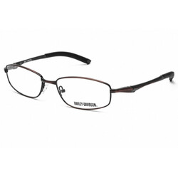 Harley Davidson Full-Rim Rectangular Brown Eyeglass Frames Unisex, Clear Lens, HD0363 D96 54, 54/17/125