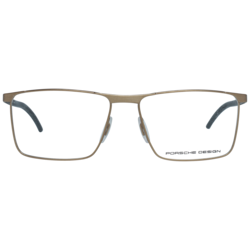 Porsche Design Full-Rim Rectangle Gold Eyeglass Frames for Men, Clear Lens, P8326 C 5615, 56/15/140