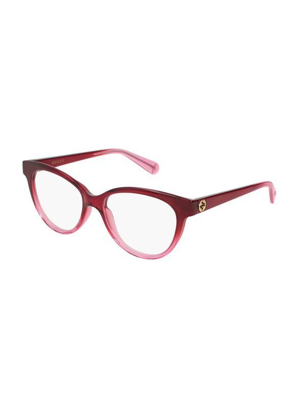 Gucci Full-Rim Cat Eye Red Frames for Women, GG0373O 005, 52/16/140