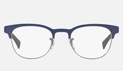 Ray-Ban Full-Rim Clubmaster Polished Blue Eyeglass Frames Unisex, Clear Lens, 0RX6317 2863, 51/20/145