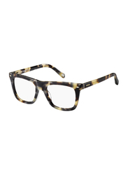 Fossil Full-Rim Square Havana Brown Eyeglass Frames for Men, FOS6068 R5G, 51/20/140