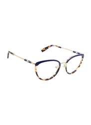 Trussardi Full-Rim Cat Eye Multicolour Eyewear for Women, Transparent Lens, VTR442 5406NN, 54/18/140