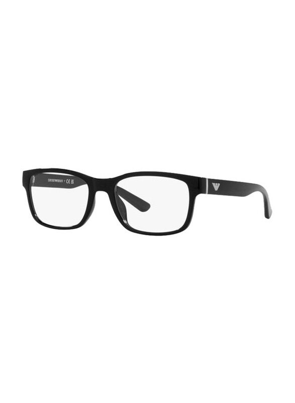 Emporio Armani Full-Rim Square Black Frame for Men, EA3201U 5017, 55/19/145