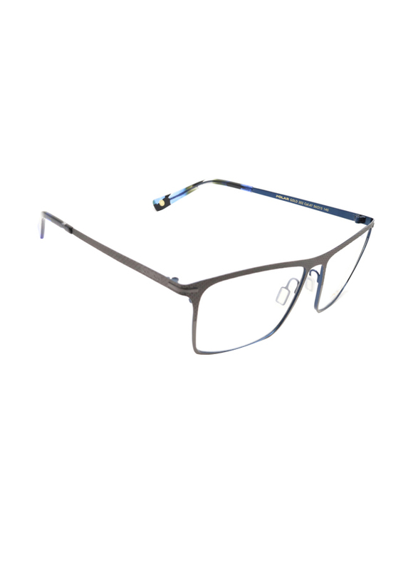 Polar Full-Rim Rectangle Gunmetal Frame for Men, Gold 202 47, 56/15/145