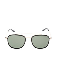 BMW Polarized Full-Rim Square Black Sunglasses For Women, Green Lens, BW0015 28N