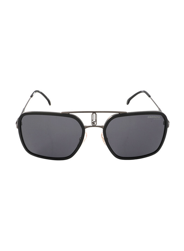 Carrera Full-Rim Square Black Sunglasses for Men, Grey Lens, 1027/S 0ANS IR, 59/20/145