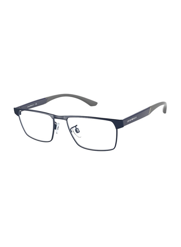 Emporio Armani Full-Rim Rectangle Matte Blue Frame for Men, EA1124 3250, 55/18/145