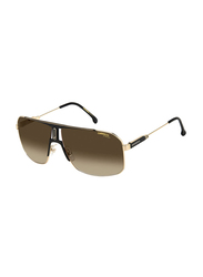 Carrera Full-Rim Navigator Gold Sunglasses for Men, Brown Lens, CARRERA1043/S 204363 2M2 HA, 65/12/140