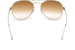 Tom Ford Full-Rim Pilot Shiny Rose Gold Sunglasses Unisex, Mirrored Brown Gradient Lens, FT0551 28G, 55/17/145