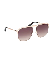 Guess Polarized Full-Rim Pilot Shiny Rose Gold Sunglasses Unisex, Brown Gradient Lens, GU5225 32F