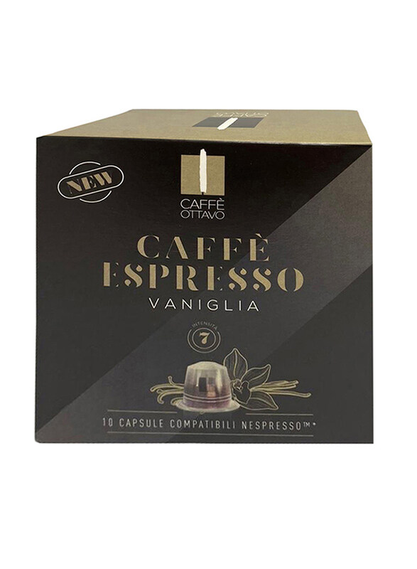 

Caffe Ottavo Caffe Espresso Aroma Vanilla Coffee Capsules, Nespresso Compatible, Intensity 7, 10 Capsules