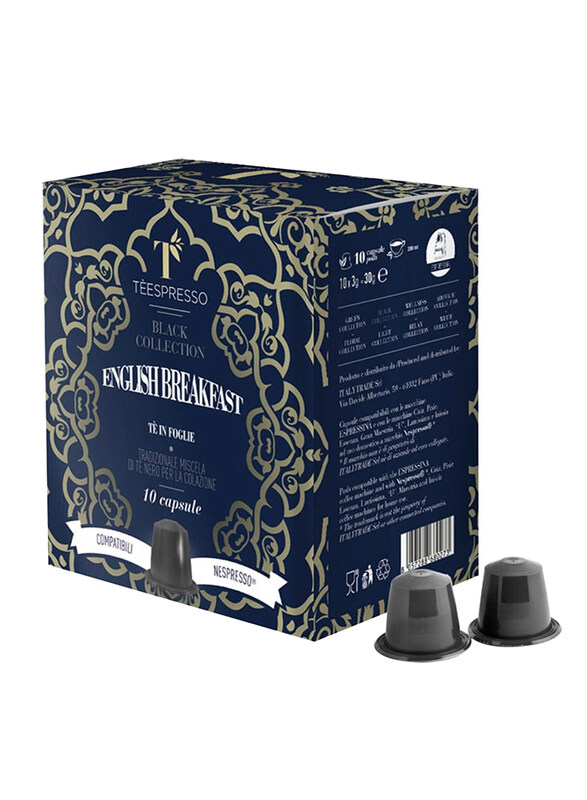 

Teespresso Black Collection English Breakfast Tea Capsules, Nespresso Compatible, 10 Capsules x 3gm