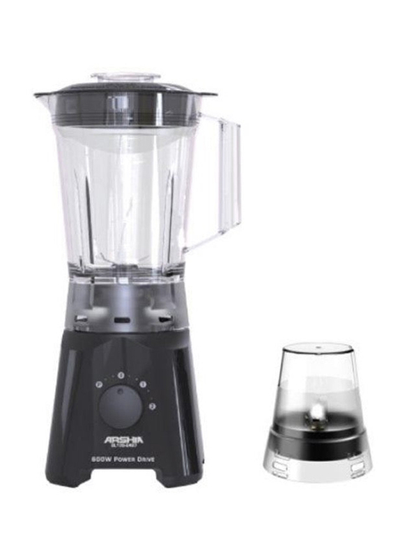 Arshia 1.25L Electric Blender with Coffee Grinder, 600W, BL133 -2497, Black
