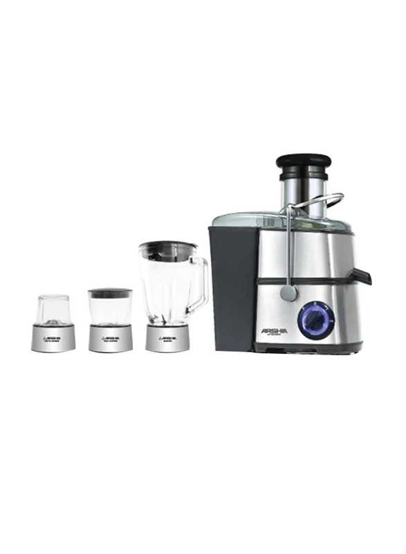 Arshia 4-in-1 Electric Juicer Extractor, JE133-2544, Silver