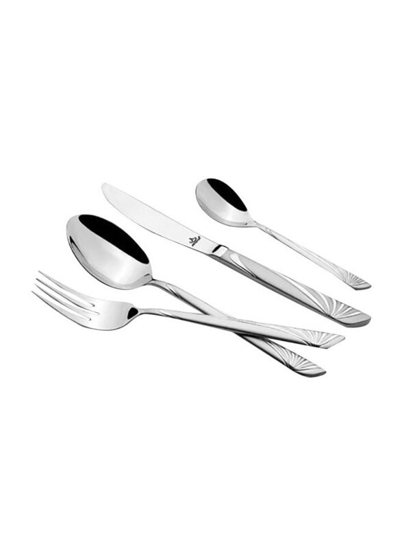 

Arshia 24-Piece Cutlery Set with Stand, TM064S-2128, Silver
