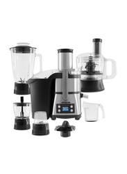 Arshia 6-in-1 Juice Extractor with LED Display, 800W, JE786, Black/Silver