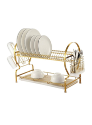 Flugel 12-Dishes Dish Drying Rack, DR110-6160, Gold