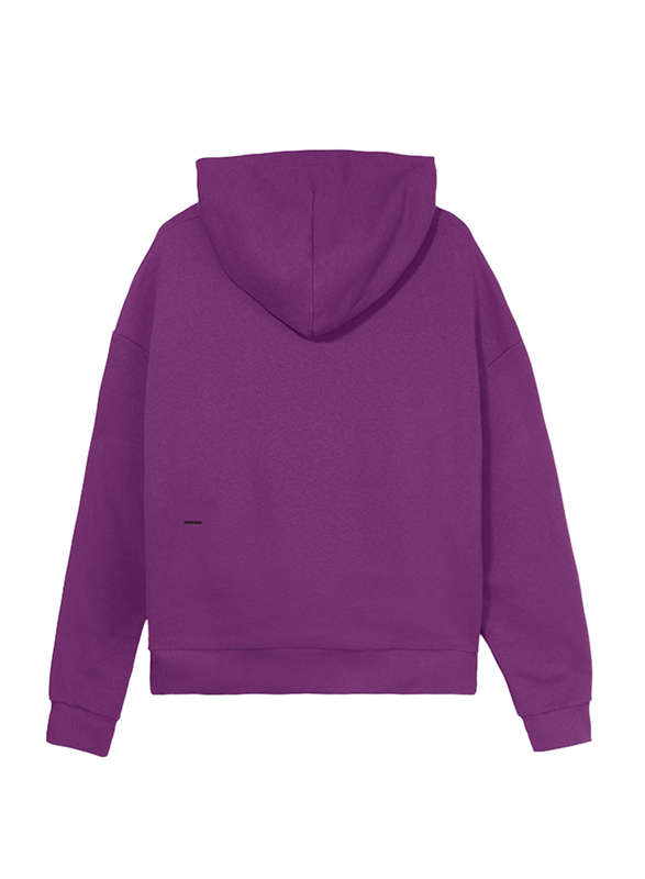 Pangaia Lightweight Recycled Cotton Fashion Hoodie Unisex, Extra Small, Purple Coral