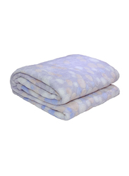 Silksaa 3D Printed Flannel Bed Blanket, 200 x 220cm, Grey, Double