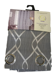 Silksaa Signature Collection Jacquard Window Curtain, Grey