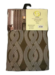 Silksaa Signature Collection Jacquard Window Curtain, Brown