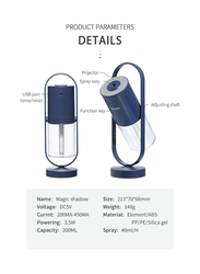 Toshionics 2-in-1 Mini Cool Humidifier, 200ml, 112228-1-RD-BLU-17.5, Blue