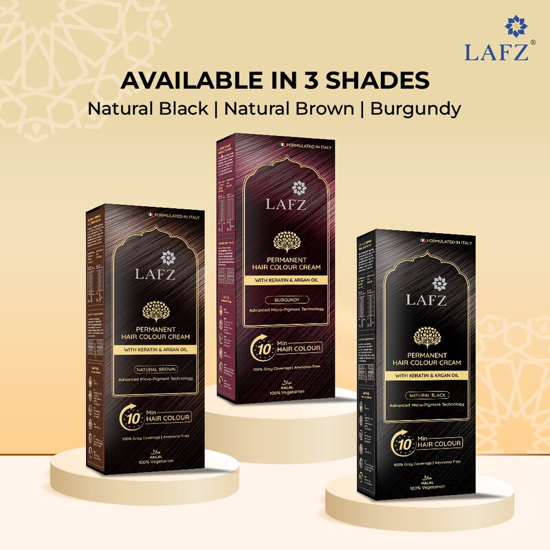 Lafz Permanent 10 Min Hair Color Cream Dubai 40 ML Natural Brown