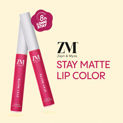 ZM Zayn & Myza Stay Matte Liquid Lip Color 6 ML 03 Pink Flamingo